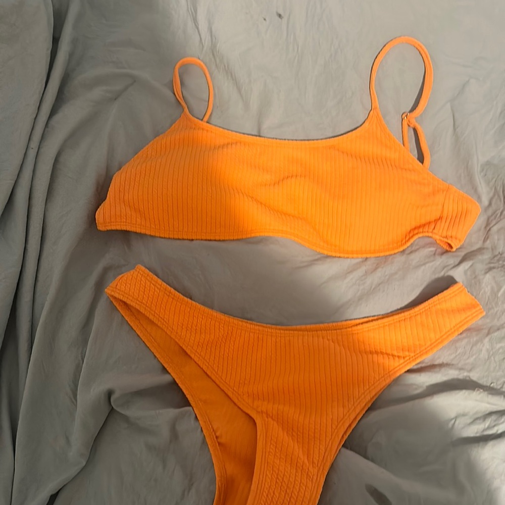 Orange bathing suit
